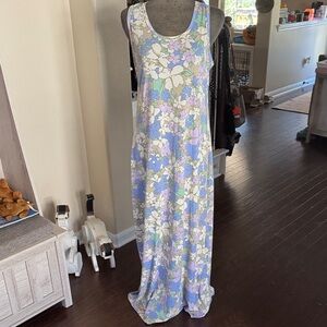 LuLaRoe Floral Maxi Dress in Soft Hues